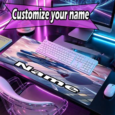 Personalizowana podkładka pod mysz z imieniem i wzorem Detektywa Conana, Mata na biurko do laptopa PC, Dekoracyjna mata na biurko do domu, Podkładka pod klawiaturę, Prezent