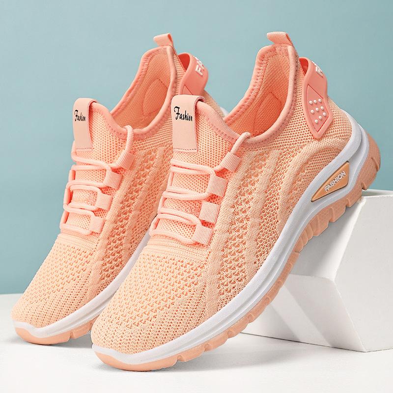Jinshiyuanshu Shoes women's sports shoes processing custom fly-woven mesh shoes breathable running shoes fashionable and lightweight single shoes