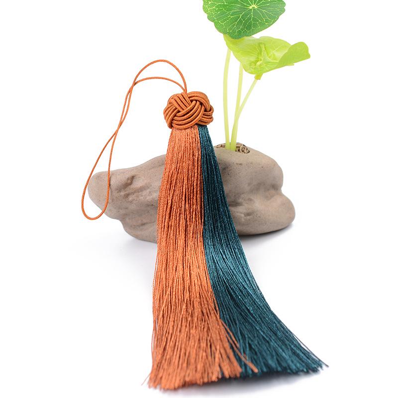 Hand-Woven Double Tassel Mixed-Color Bookmark: No Fading or Bending