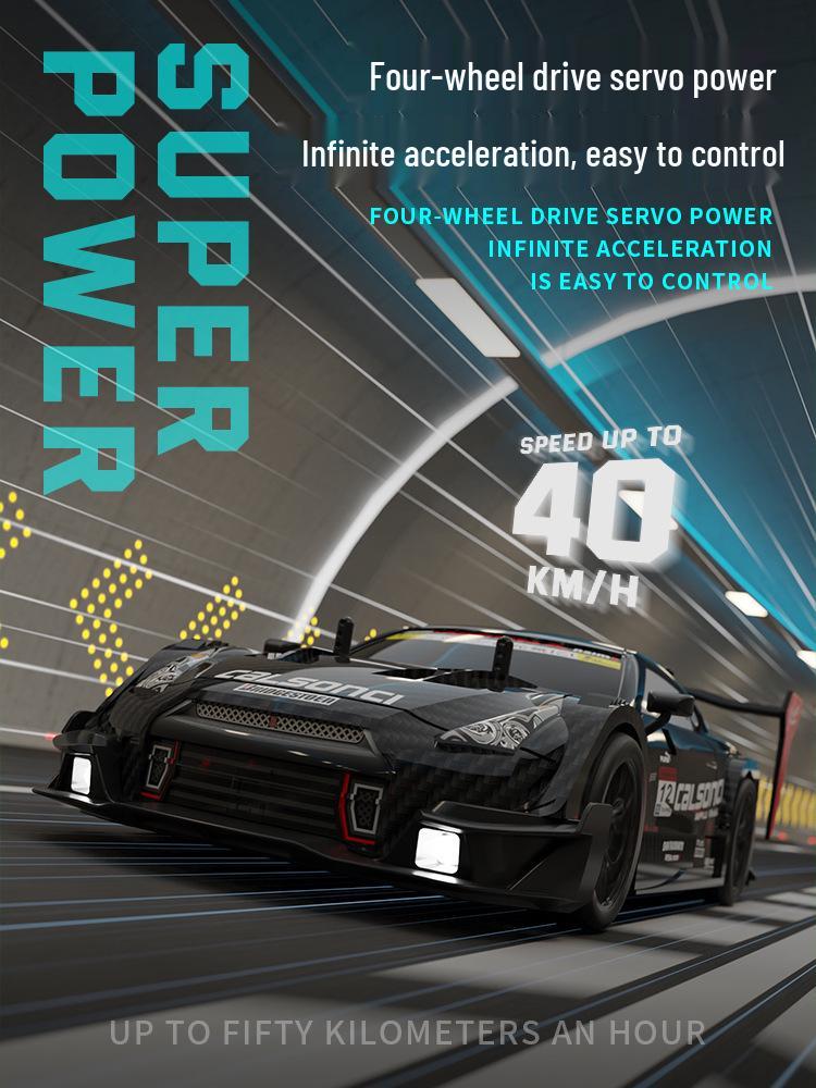 4WD High-Speed Remote Control Drift Car - Rechargeable Children's Racing GTR
