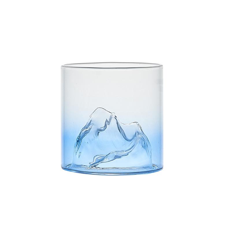Cană din sticlă de whisky în stil chinezesc Cană de ghețar din sticlă de apă de munte 3D, ceașcă de vodcă cu vin, pahar de artă, cadou, sticla de whisky, vase fierbinte