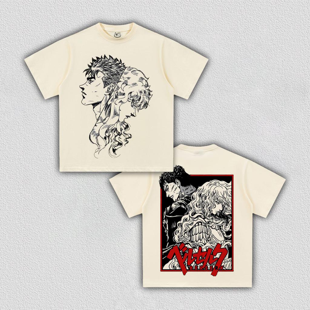 Classic Japanese Anime Berserk Griffith Femto T Shirt Men Women Oversizd Y2k Short Sleeved Streetwear Harajuku Female Male Clothing