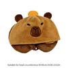 Oreiller de cou Mignonne Figure d'anime Oreiller de soutien cervical en forme de U à capuche pour les voyages d'hiver et l'usage domestique