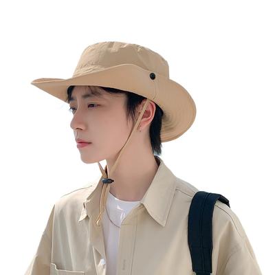 Summer Quick-Drying Bucket Hats For Men Women Outdoor Big-Brimmed Fisherman Hat Climbing Fishing Sun Protection Cowboy Hat Cap