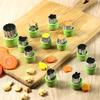 Stainless Steel Vegetable Cookie Cutter Set Multi-Shape Mold for Ravioli Pasta Fruit Carving Non-Stick BPA-Free Dishwasher Safe Essential DIY Tool