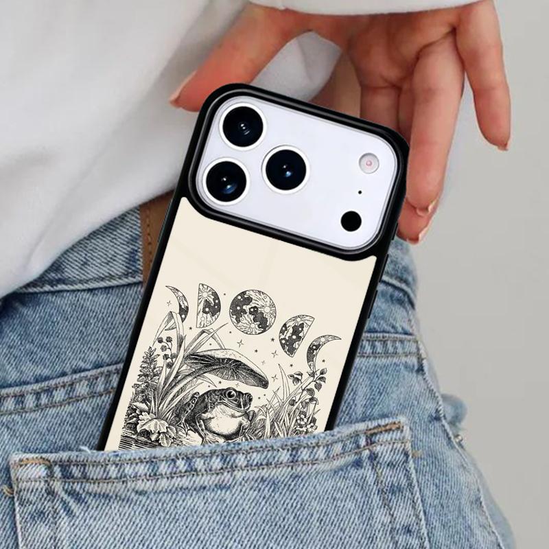 

Чехол для телефона Хиппи Грибная Лягушка для iPhone 16e 15 14 13 12 17 Pro Max Plus Air 17pro Чехол iPhone17