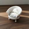 1:12 Scale Miniature Single Sofa Cushioned Dollhouse with Cushions