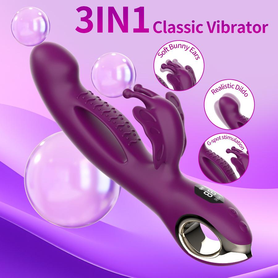 Powerful Rabbit Vibrator G-Spot Clitoris Vagina Massager Anal Stimulator Female Masturbation Sex Toys for Women Dildo Vibrator