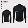 Sendike Santic Autumn And Winter Thin Fleece Warm Road Bike Cycling Jacket for Men , Black, 2XL