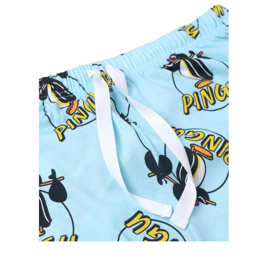 Pingu Womens/Ladies Character Short-Sleeved Long Pyjama Set