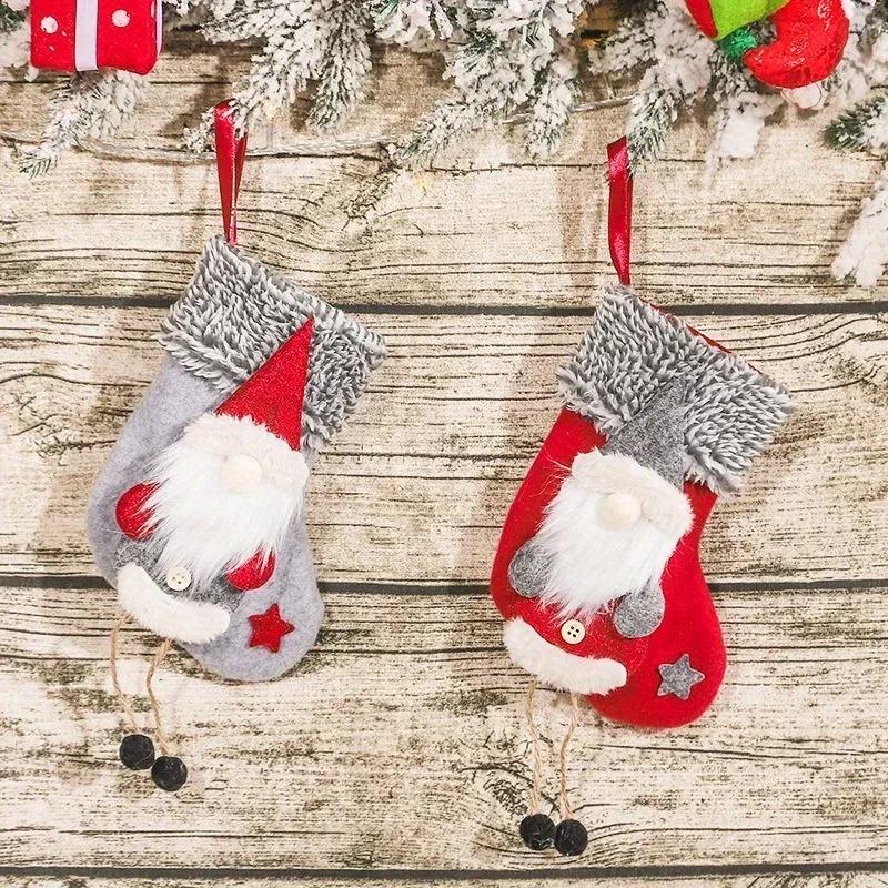 1 PC Adorable Santa Claus Dolls Hanging Decoration Christmas Stockings Small Size