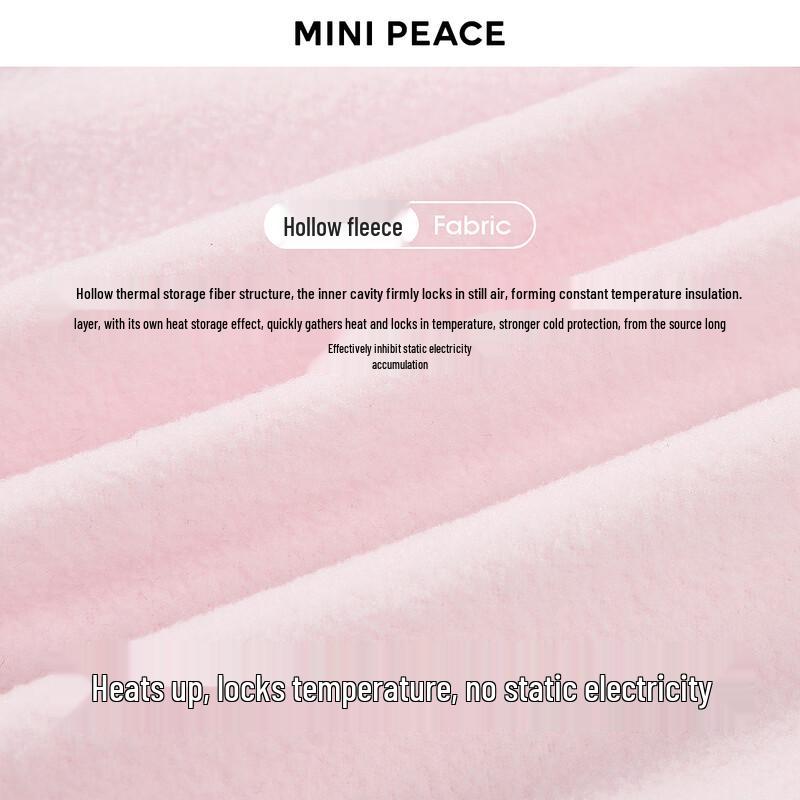 MINIPEACE Girls' Anti-Static Fleece Winter Jacket