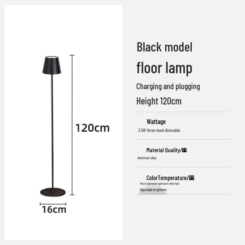 A6T Creative Wireless Ultra-Minimalist Floor Lamp: Luxury Bedside and Living Room Light with Charging Feature.