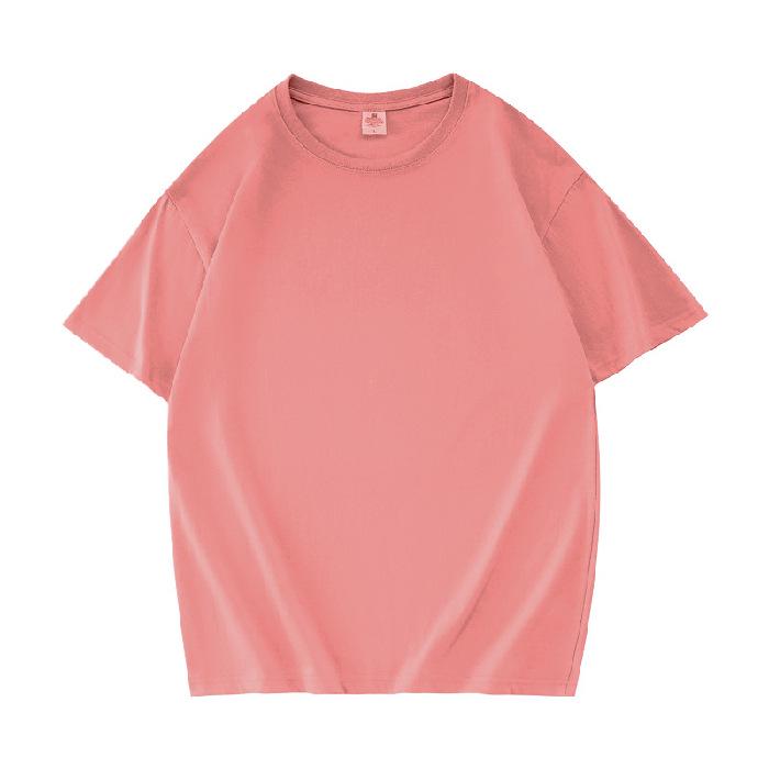 Unisex 200g Pure Cotton Drop-Shoulder T-Shirt, Short-Sleeve, Blank Design, Ribbed Collar, Back-Buttoned, Ideal for Class Uniforms, High Quality.