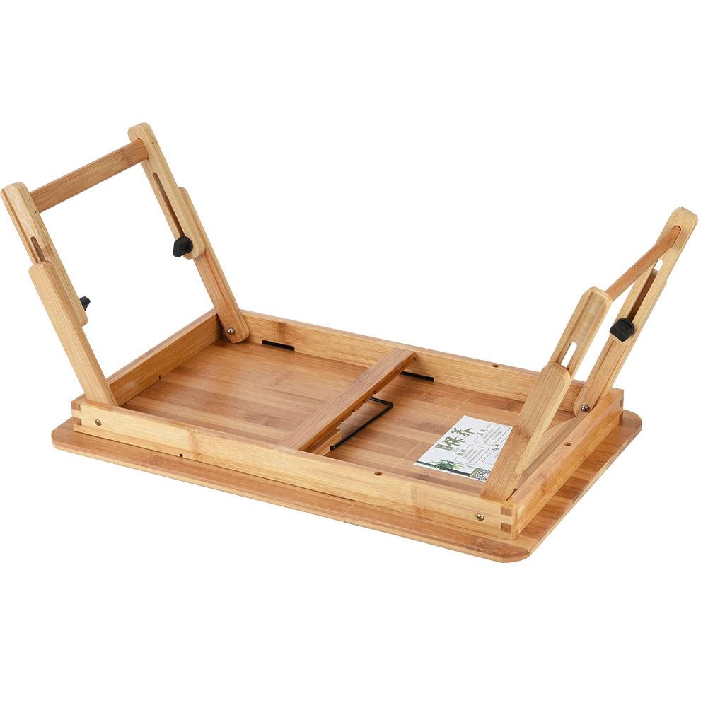 Taşınabilir Katlanabilir Ahşap Bambu Bilgisayar Dizüstü Bilgisayar Masası Kanepe Yatak Dizüstü Bilgisayar Standı 50*30