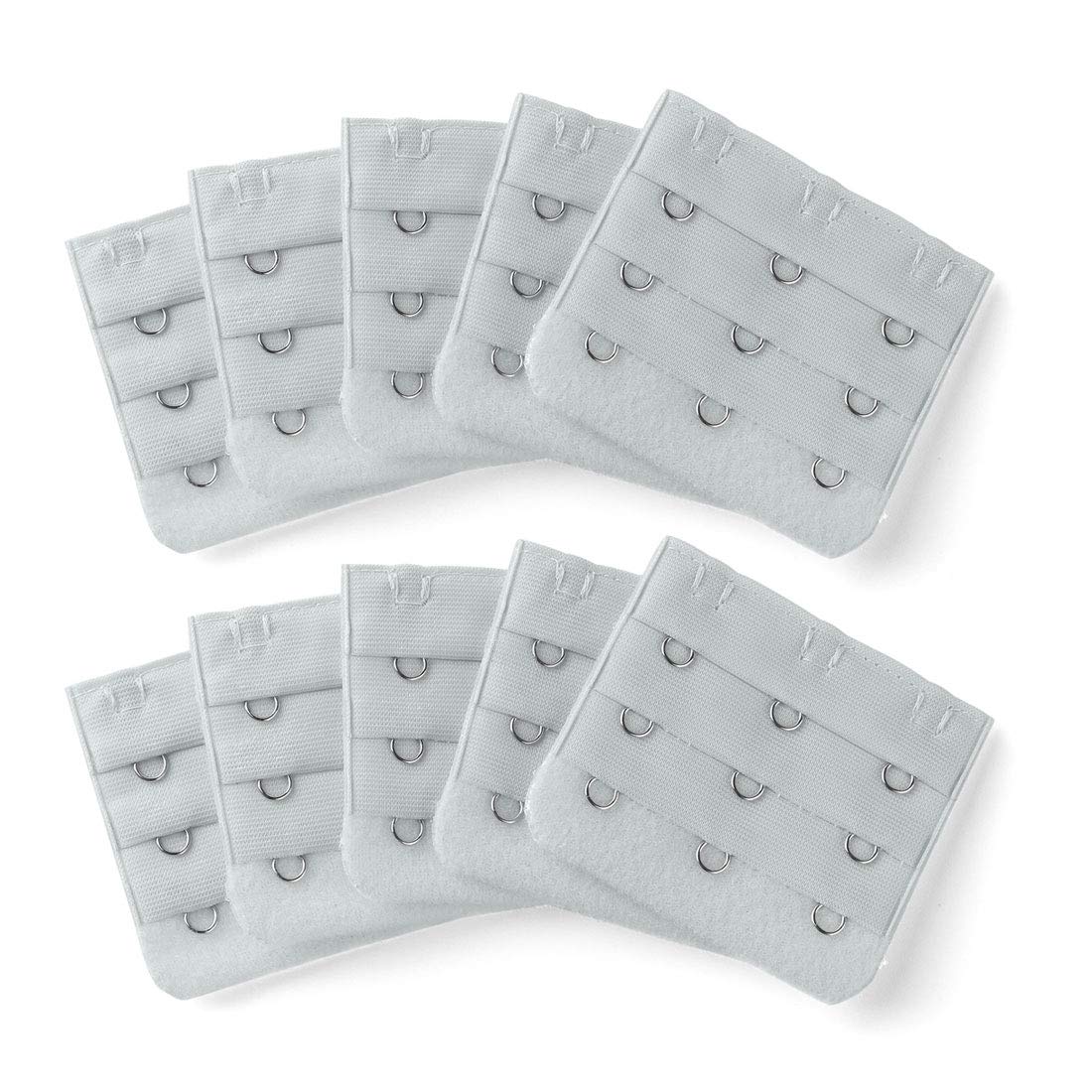 

uxcell Bra Adjustable Hook and Light x 5cm Women s Extender, 3-Row Hook, Gray, 5.5