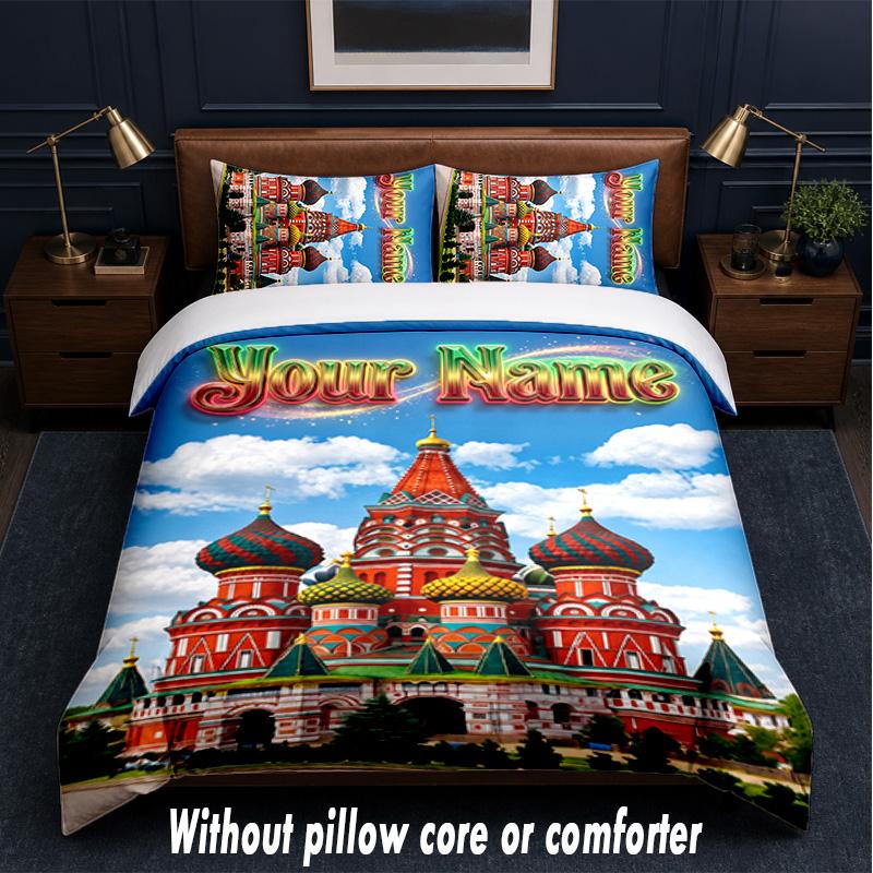 Other Similar Designs Theme Custom Text Or Name 3Pcs Bedding Set,1 Flat Sheet & 2 Pillowcases Personalized Home Bedding