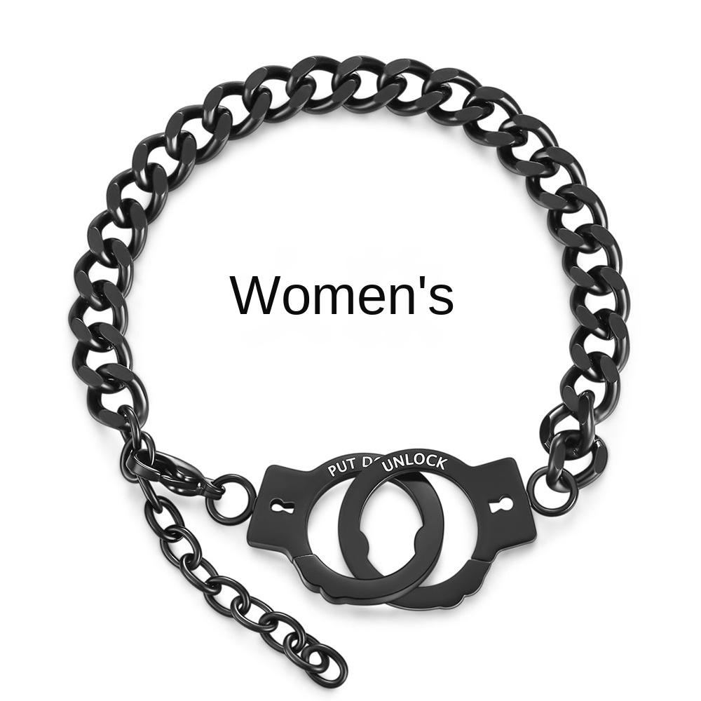 Simple Personality Titanium Steel Handcuffs Bracelet Couple Bracelet Female