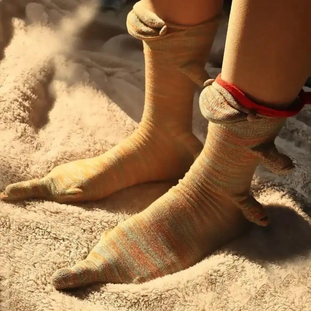 Měkké pletené ponožky Prodyšné 3D ponožky na doma Žralok Háčkované ponožky se zvířátky Náplně do punčoch