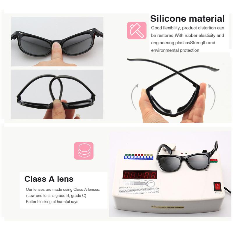 0-3 S Newborn Fashion Baby's First Sunglasses with Strap Round Flexible UV400 Polarized Infant Silicone Sunglasses Accessory