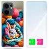 Etui Do Oppo Reno 13F 5G / 13 Fs 5G Foto Case Plecki Królik + Szkło 9H