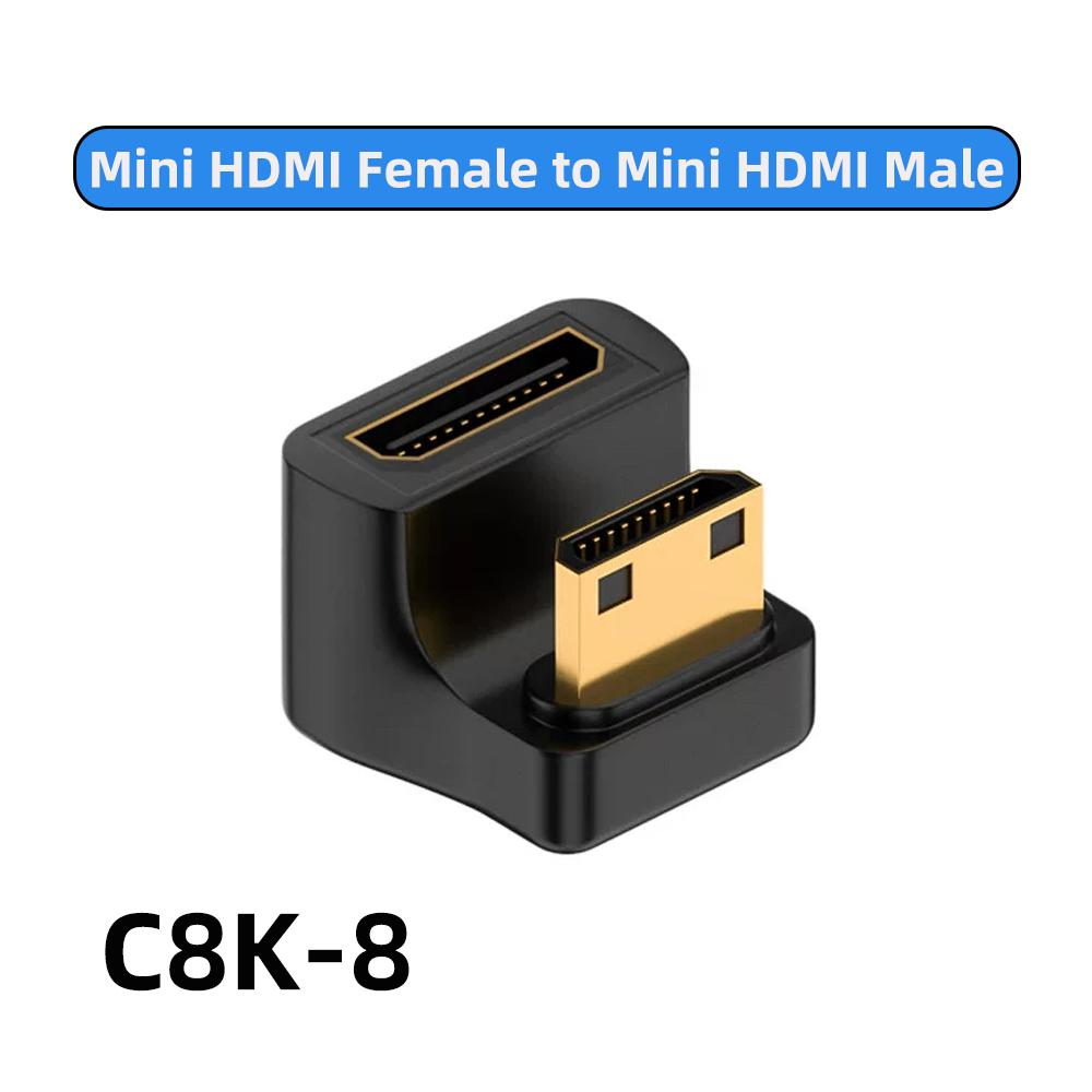 HDMI2.1 Cable Adapter mini micro hdmi to HDMI 2.1 Converter 48Gpbs 8K60HZ 4K120HZ for HDTV Projector PS4 PS5 Laptop PC