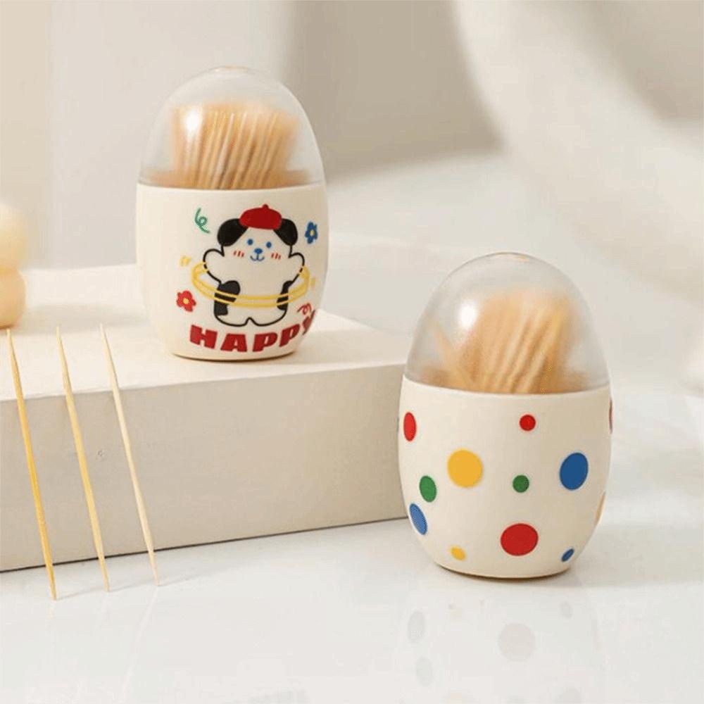 2 Stück Oval geformte Magnet-Zahnstocherbox Wandmontierter Zahnstocherspender Esstisch