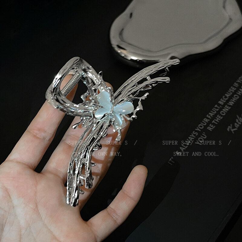 

Модная заколка для волос с листьями гинкго, винтажная металлическая заколка для хвоста, женский зажим в виде акулы, ювелирные изделия, аксессуары для волос, головные уборы