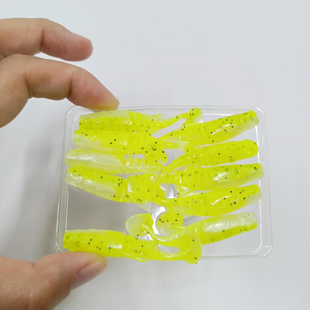 DUODUOYU 10 SZTUK 1,7g 55mm Miękka Przynęta Wędkarska T-tail TPE Luya Miękki Robak Swimbait Przynęta Jigowa Sztuczne Przynęty Sprzęt Wędkarski