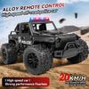 1:16 Alloy High Speed Off-Road Police Truck RC Car with Music Sound and LED Lights Outdoor Toy 2.4G Remote Control Cars