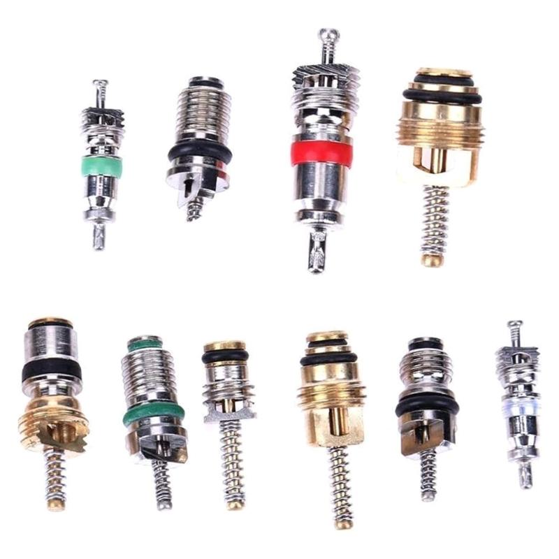 102x R134A Car A/C Core Valves Portable Automotive Air Conditioning Assortment Kit for Valve Cores Remover Tool for Most