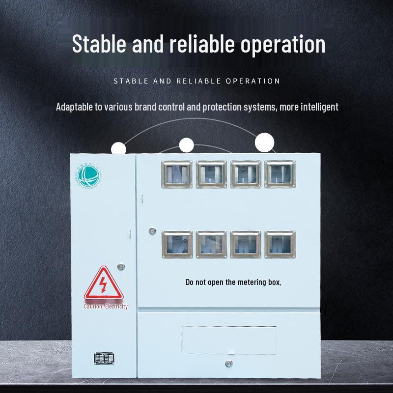 Stainless Steel Waterproof Electric Meter & Distribution Box, Indoor/Outdoor, Surface & Flush Mounted, 8-Household Capacity.