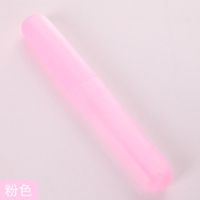 Travel Portable Toothbrush Case Seven-color Candy Color Transparent Toothbrush Bucket Wheat Straw Toothbrush Cup