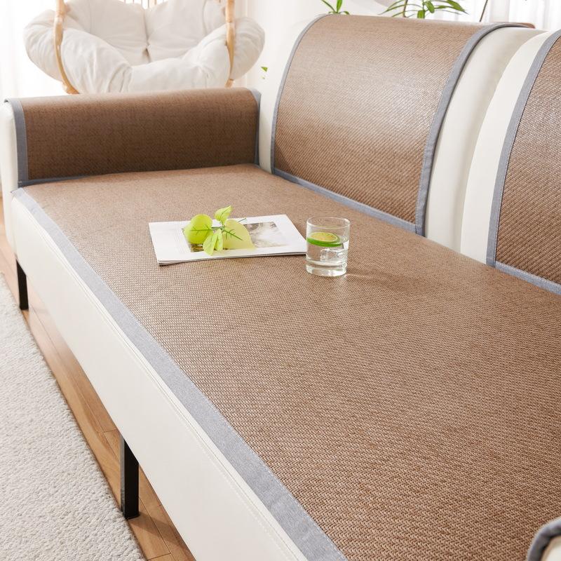 New Simple Rattan Mat Sofa Cushion Summer Mat Seat Cushion Non-Slip Advanced Cold Feeling Cover Cloth Towel