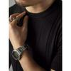 Black Ribbed Short Sleeve Knit Sweater Slim Fit Soft Breathable Summer Casual Daily Top