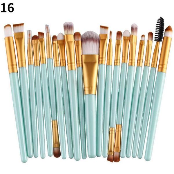 

20 шт./компл. набор кистей для макияжа, косметические тени для век, основа для румян, подводка для глаз, кисть для растушевки губ, инструменты для макияжа