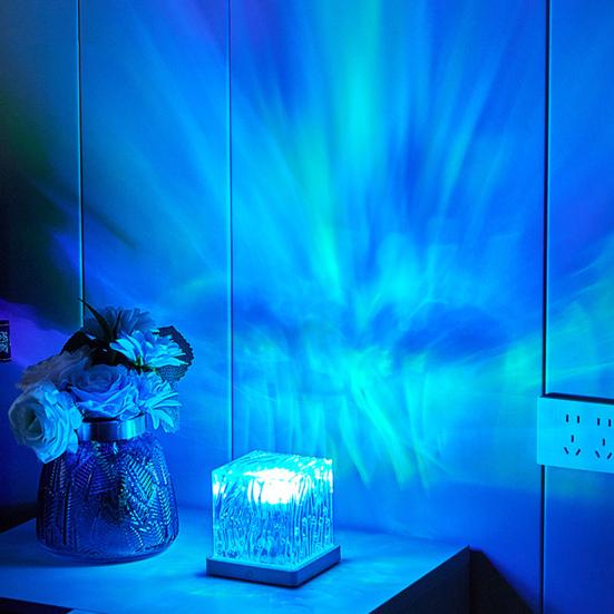 Northern Light Aurora Borealis Night Light Projector Projector 16 Colors Rechargeable with Remote Control Bedroom Room