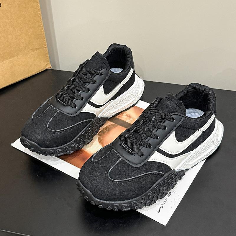 

New velvet ins Korean version of Forrest Gump shoes women s 2025 autumn and winter trend student running sports platform casual shoes 35