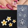 5D Flower Mold Nail Carving Mould Stencils Plumeria Flower Spring Nail Art Decorations Manicure Template Diy Manicure Decor Tool