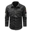 Men's Shirt Long Sleeve Cotton Spring and Autumn Jacket Clothes Men's Casual Top