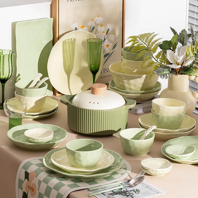 Ensemble de vaisselle européenne en céramique KANGMO 18 pièces