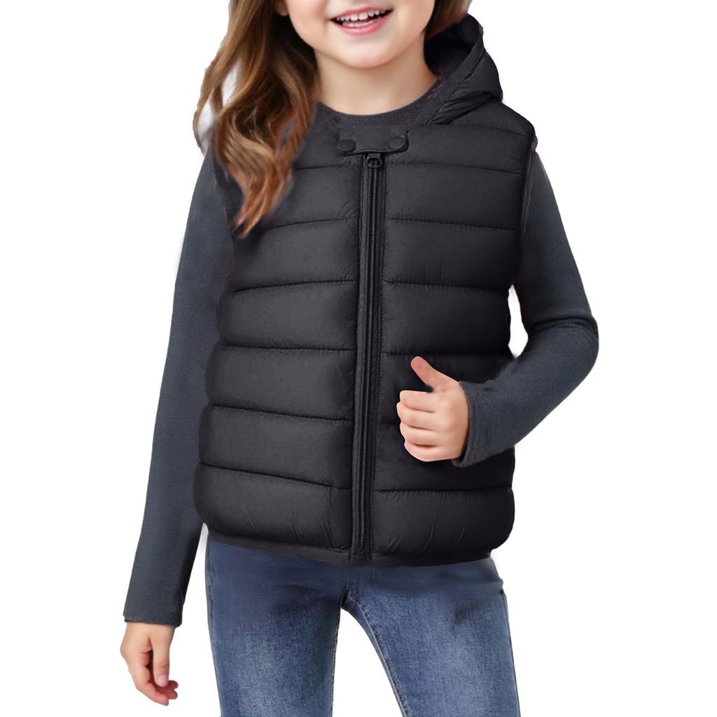 Kinder Kapuzenweste - Gesteppte Ärmellose Jacke