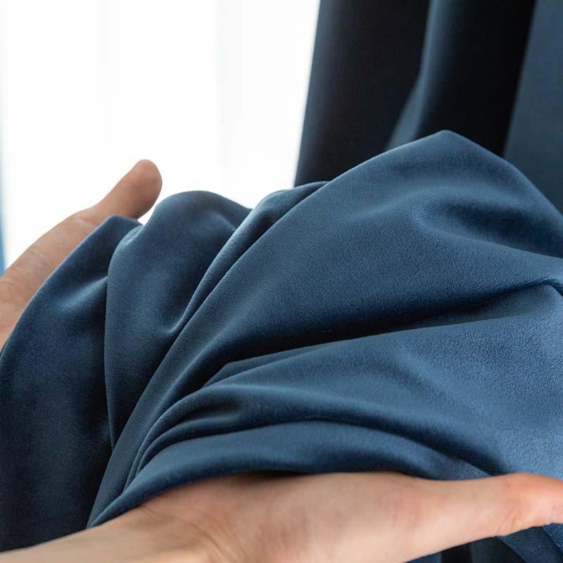 Cashmere Mink Thermal Curtains Hotel Engineering Blackout Fireproof Curtains Living Room Curtains