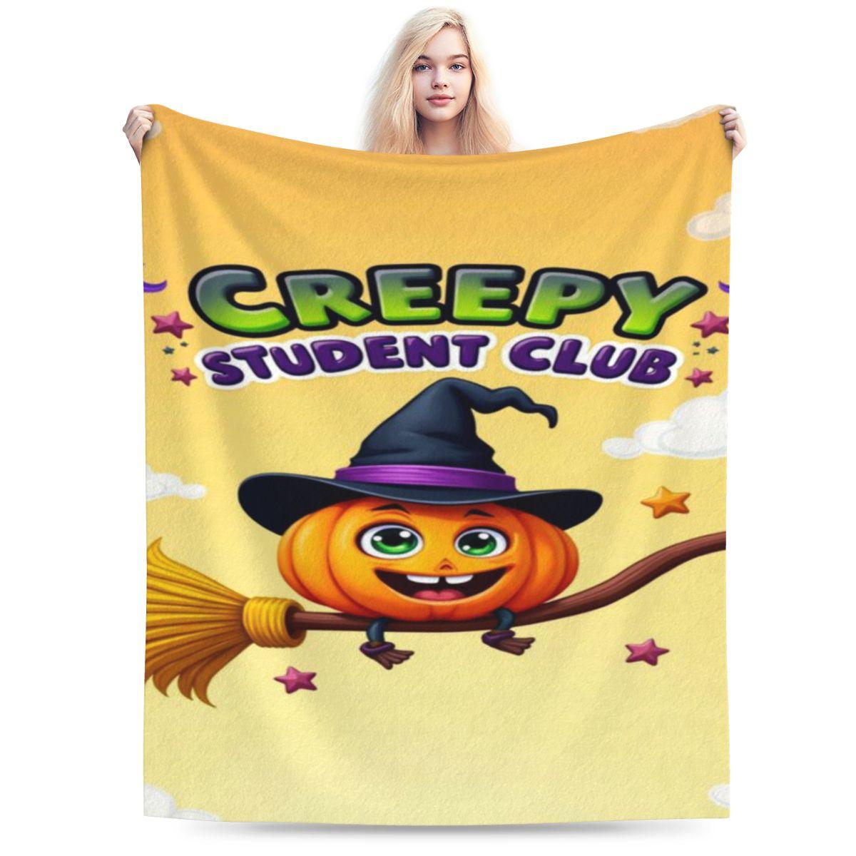 Creepy Student Club Funny Gothic School Vibes Custom Comfortable Gift An UltraSoft Micro Fleece Blanket 75x100cm 30x40in