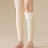 Fleece-lined Knee-High Stockings Thicken Long Tube Socks Soft Over Knee Sock  Winter