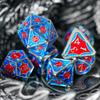 Cusdie Galaxy Metal D&D Dice 7Pcs High-quality D4 D6 D8 D10 D% D12 D20 Polyhedral Dice Set for Pathfinder Role Playing Game