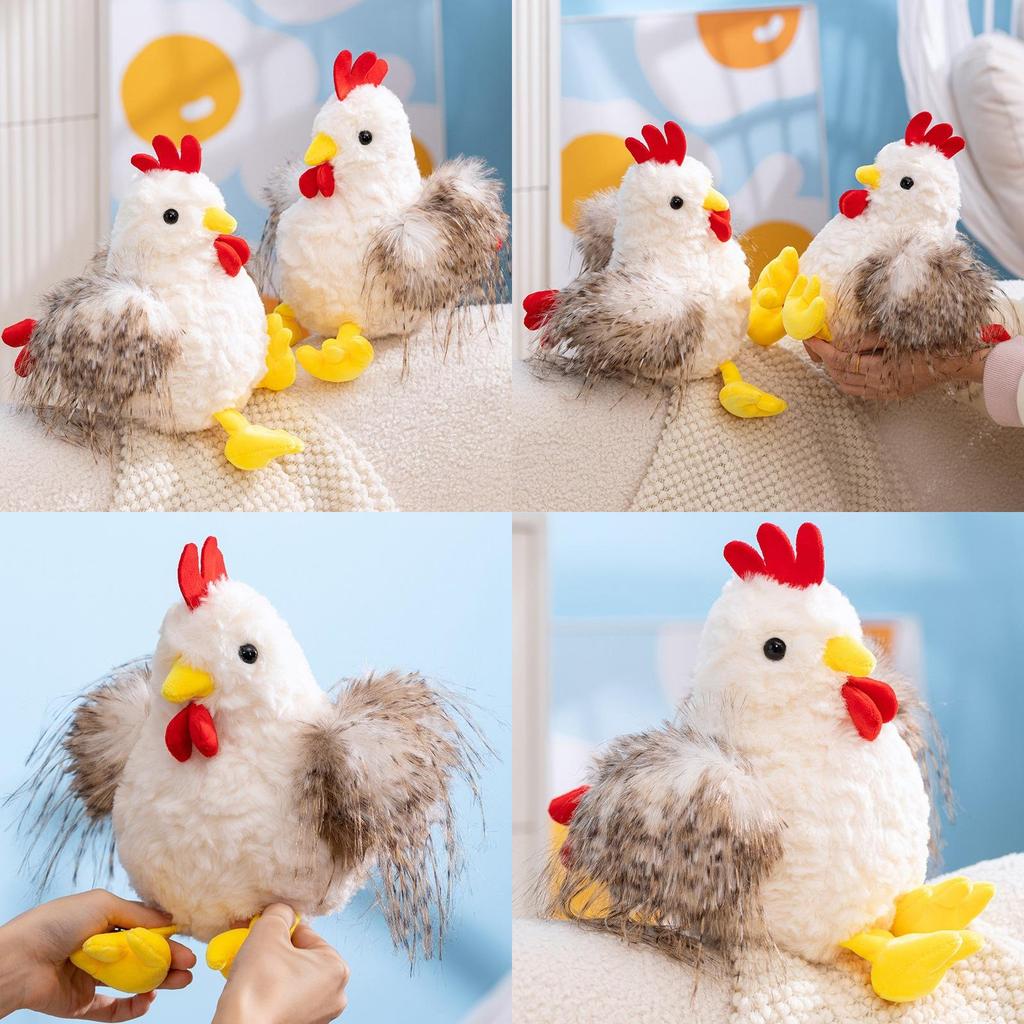 Chicken Yellow Stuffed Animal With Short Plush Toys For Children Gift And Cuddle