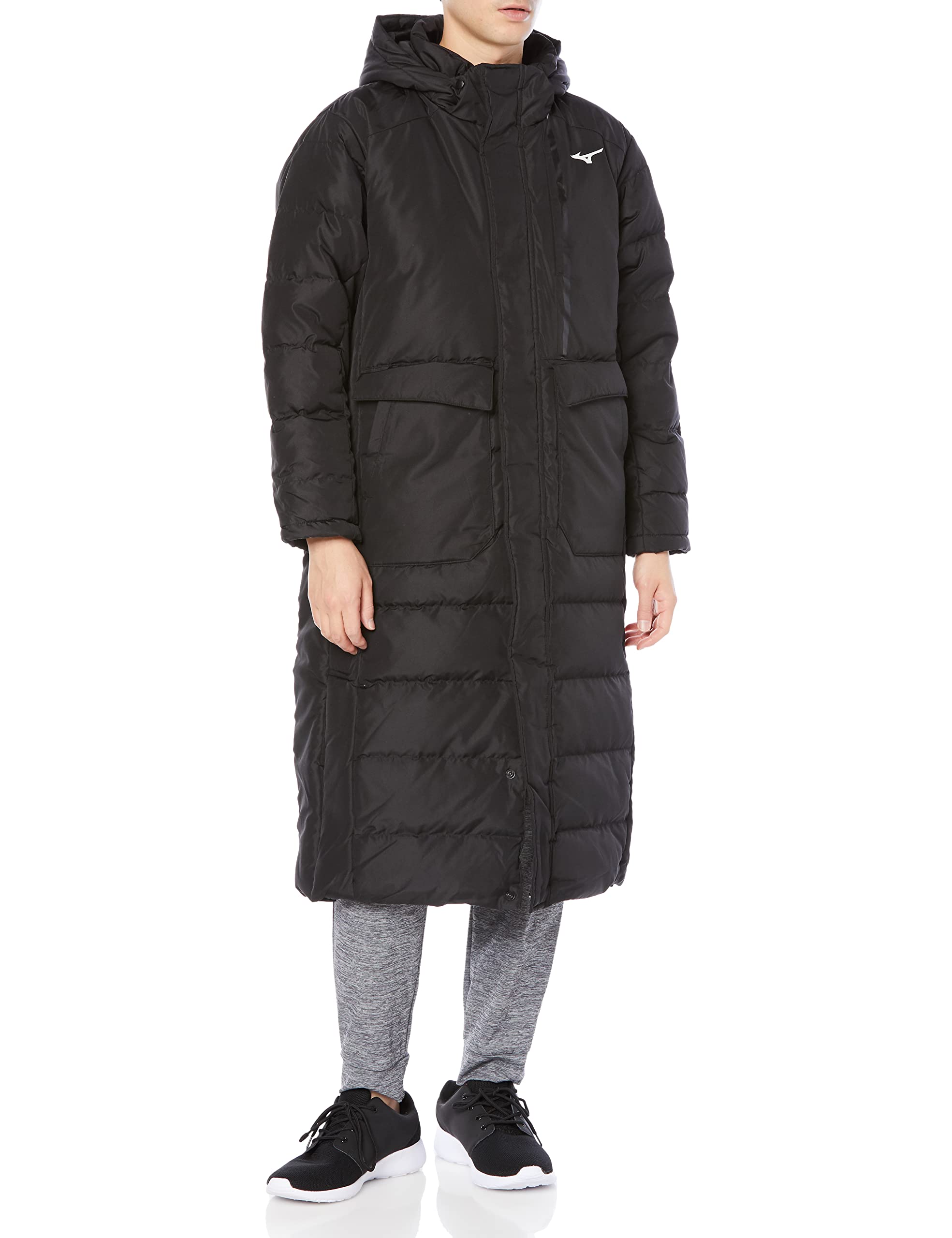 

Тренировочный пуховик с длинным рукавом, водоотталкивающий, 32ME2550, черный, XS [Mizuno], мужской чёрный