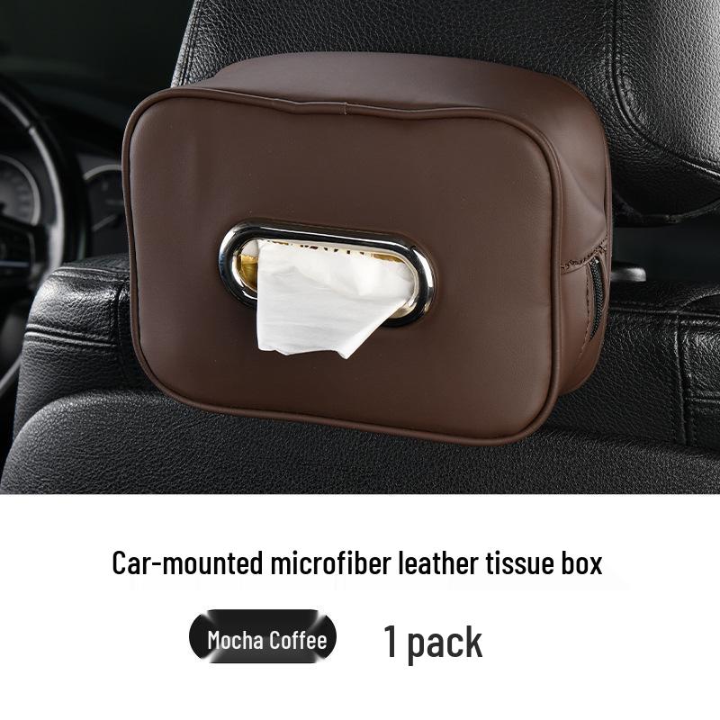 Car Armrest Tissue Box - Hanging Pull-out Napkin Holder for In-car Storage