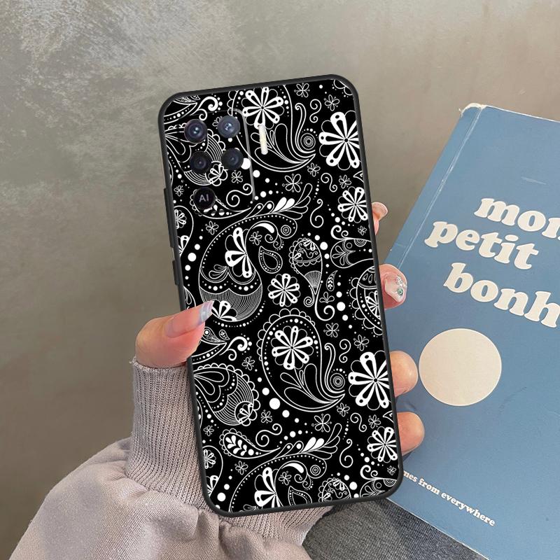 

Кейс-бандана в стиле пейсли для Oppo A80 A40 A60 A98 A78 A18 A38 A58 A16 A76 A96 A17 A77 A74 A94 A54 A57S A15 Чехол OPPO A79 5G